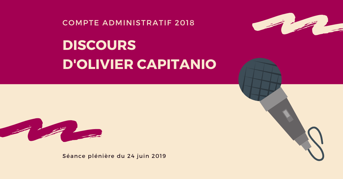 Compte administratif 2018 : intervention d’Olivier Capitanio